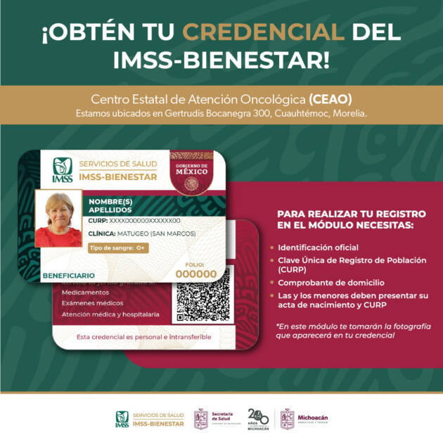Abre Centro Estatal de Oncología módulo de afiliación al IMSS Bienestar