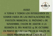 Convocan a vendedores para celebraciones del Día de Muertos en Villa Morelos