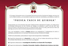 UMSNH invita a postular candidatas y candidatos a la “Presea Vasco de Quiroga”