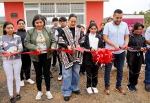 Mónica Valdez inaugura nueva aula en Telesecundaria Vasco de Quiroga en Zacapu