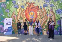 La secretaria de cultura de Morelia Restauran murales en memoria de víctimas de feminicidio en Morelia