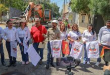 Humberto Jiménez da inicio a pavimentación en calle Constitución en colonia Héroes de Nacozari