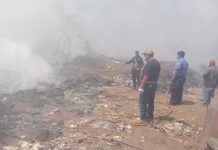 Respuesta inmediata del Ayuntamiento de Morelos, para controlar incendio en basurero municipal