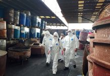 FGR DESTRUYE E INHABILITA CERCA DE CUATRO TONELADAS Y OCHO MIL LITROS DE PRECURSORES QUÍMICOS