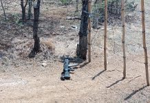 En operativo interinstitucional realizado en San Lucas, FGE, DEFENSA y GN, aseguran armas y municiones