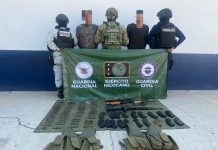 Detenidos 2 hombres en posesión de armas largas y municiones en Parácuaro: SSP