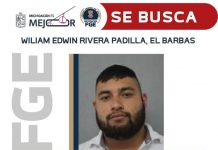 Publican Gobierno de Michoacan y FGE cédula de recompensa para la detención de William Edwin Rivera Padilla, el Barbas, por su posible participación en el delito de secuestro agravado